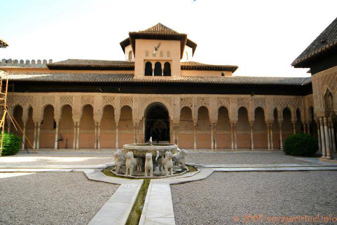 Breite Gericht der Lions, Alhambra Nasriden Granada - Spanien