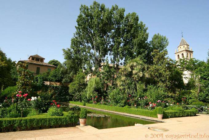 In den Gärten, Alhambra Nasriden Granada - Spanien, Andalusien