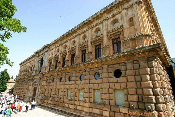 Palace Fassade, Alhambra Palast Karls V. - Spanien