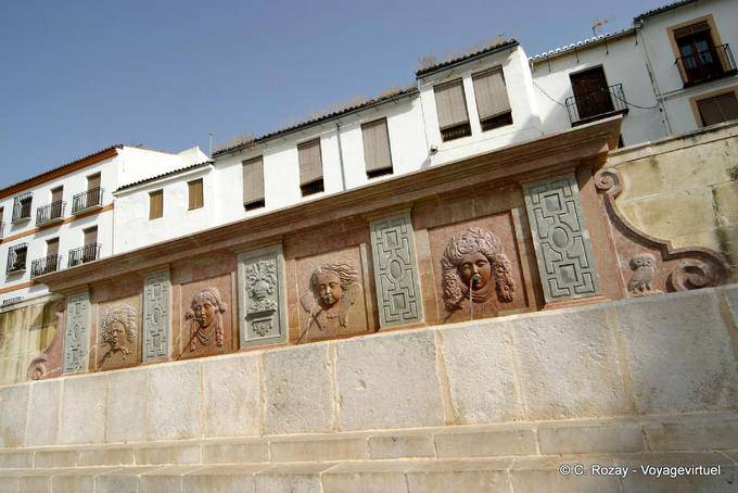 Brunnen der vier Elemente, Plaza Coso Viejo, Antequera - Spanien