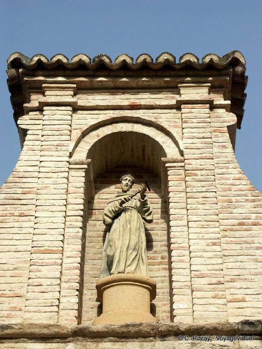Statue des heiligen Franziskus, in die Echt Manasterio San Zoilo, Antequera - Spanien