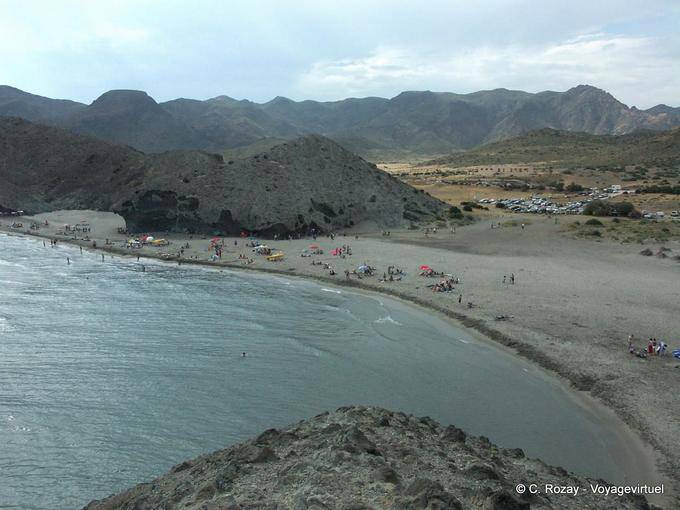 Panorama Playa Monsul, Cabo de Gata - Spanien, Andalusien