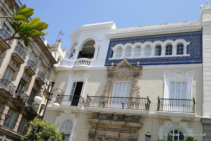 Fliesen an der Fassade Cadiz - Spanien, Andalusien