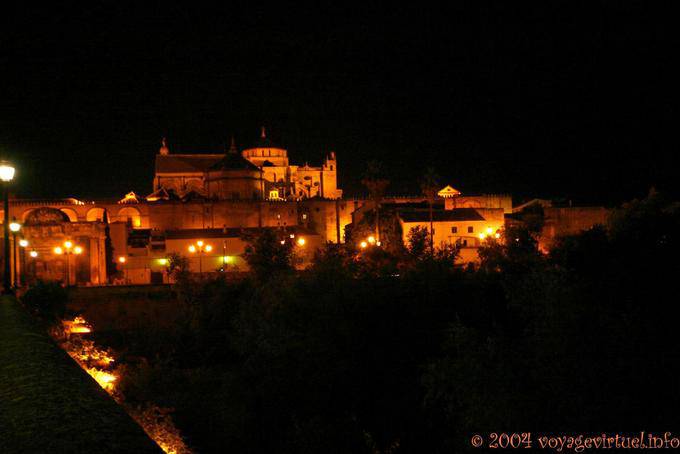 Nacht Blick auf die Kathedrale von Córdoba - Spanien, Andalusien