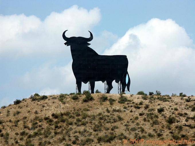 Ein Stier in der Silhouette - Spanien, Andalusien