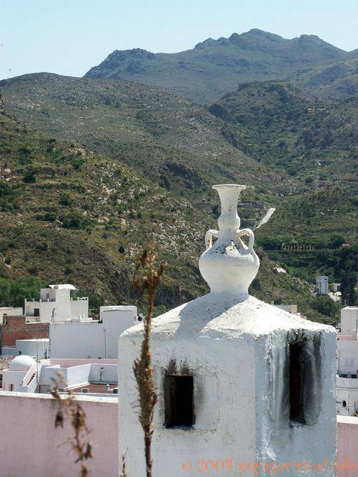 Vase auf dem Kaminsims, Mojácar - Spanien, Andalusien