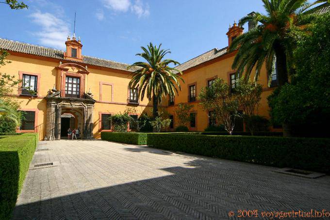 Indoor Garten gótico Palacio, Sevilla Alcazar - Spanien