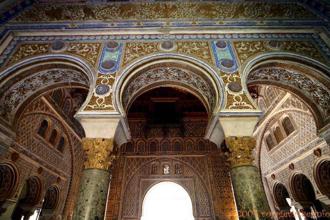 Arcades Salon de los Pavones, Sevilla Alcazar - Spanien