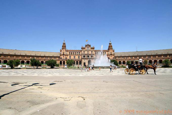 Panoramic Plaza de Espana, Sevilla - Spanien