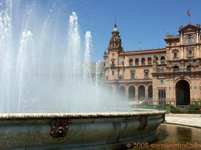 Brunnen Vicente Traver, Sevilla Plaza Espana - Spanien