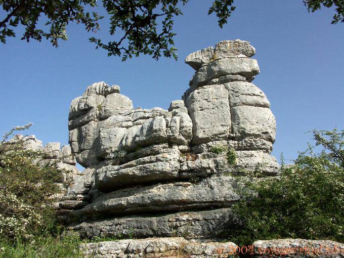 Coq Kalkfelsen, Torcal de Antequera - Spanien, Andalusien