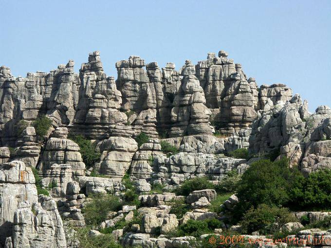 Singularformen von cryoclasty, Torcal de Antequera förmige - Spanien