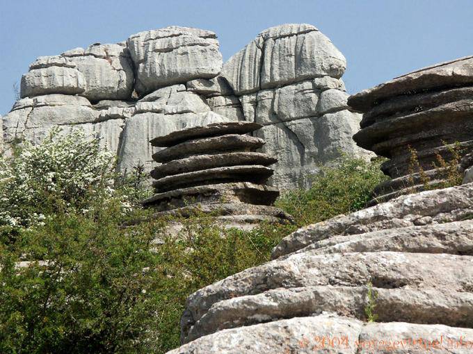 Stapelkarst El Tornillo, Torcal de Antequera - Spanien