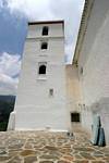 Kirchturm Bubión, Alpujarras, Spanien.