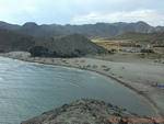 Panorama Playa Monsul, Cabo de Gata, Spanien.