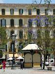 Malaga Kiosk vor Ort, Spanien.