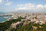 Blick auf die Stadt von Malaga, Spanien.