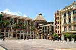 Plaza de la Constitución, Malaga, Spanien.