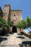 Torre del Cristo, Alcazaba, Malaga, Spanien.