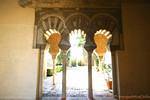 Columns Finesse maurischen Architekten, Alcazaba, Malaga, Spanien.