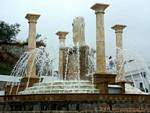 Fountain Plaza del Punto, Medina Sidonia, Spanien.