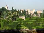 Jardines Bajos del Generalife, Alhambra, Granada, Spanien.
