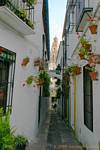 Medina y Corella, enge Gasse, Cordoba, Spanien.