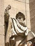 Statue des Weisen Kathedrale der Menschwerdung, Granada, Spanien.