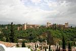 Gesamtansicht der Alcazaba, Granada, Spanien.