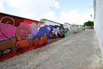 Tags an der Wand im Albaicin, Granada, Spanien.