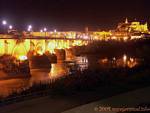 Guadalquivir Römische Brücke in Cordoba Nacht, Spanien.