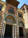 Haupteingang zum Museo de Las Artes Populares y Costumbres, Sevilla, Spanien.