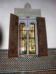 Dekoriert Fenster, Alcazar von Sevilla, Spanien.