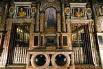 Kathedrale Unserer Lieben Frau der Orgel Sitz, der Kathedrale von Sevilla, Spanien.