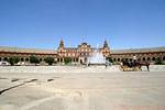 Panoramic Plaza de Espana, Sevilla, Spanien.