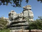 Coq Kalkfelsen, Torcal de Antequera, Spanien.