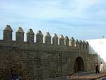 Mittelalterlichen Stadtmauer, Vejer de la Frontera, Spanien.