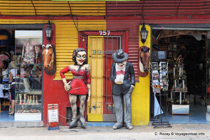 Statuen Street, La Boca, Araoz de Lamadrid, Buenos Aires - Argentinien