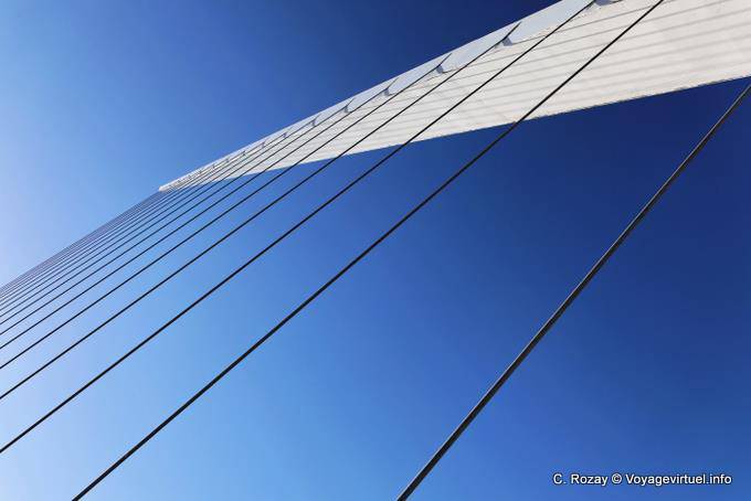 Schrägseilbrücke der Frau von Santiago Calatrava, Puente de la Mujer, Buenos Aires - Argentinien