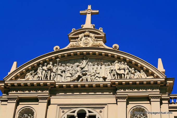 Reconquista Giebel der Basilika Nuestra Señora de la Merced, Buenos Aires - Argentinien