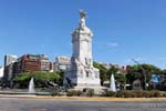 Marmor und Bronze-Skulptur auf der argentinischen Regionen Avenida Sarmiento, Monumento a los Espanoles, Buenos Aires gewidmet, Argentinien.