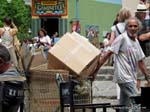 Schlechte Sammler-Boxen, La Boca, Piazoleta der Suspiros, Buenos Aires, Argentinien.