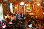 Montserrat, Plaza Dorrego, die im Inneren der Nofretete Bar, Buenos Aires, Argentinien.