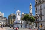 das Cabildo Blick auf die Plaza de Mayo, Plaza de Mayo in Buenos Aires, Argentinien.