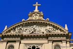 Reconquista Giebel der Basilika Nuestra Señora de la Merced, Buenos Aires, Argentinien.