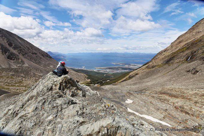 Sicht, das obere Ende der Moräne des Martial Glacier, Ushuaia - Argentinien