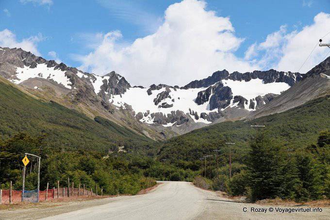 Wandern Abfahrt für die Martial Glacier, Ushuaia - Argentinien