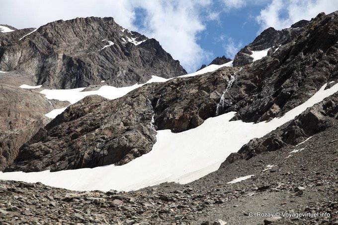 Felsen und Schnee, Ushuaia, Martial-Gletscher - Argentinien