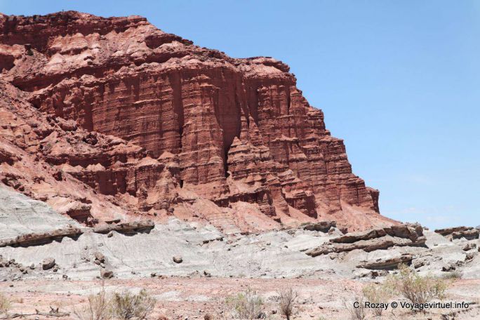 Roche rot, Ischigualasto, Valle de la Luna - Argentinien