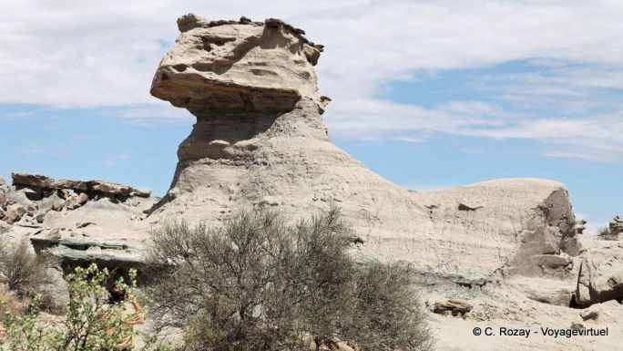 Die esfinge (die Sphynx) Ischigualasto, Valle de la Luna - Argentinien